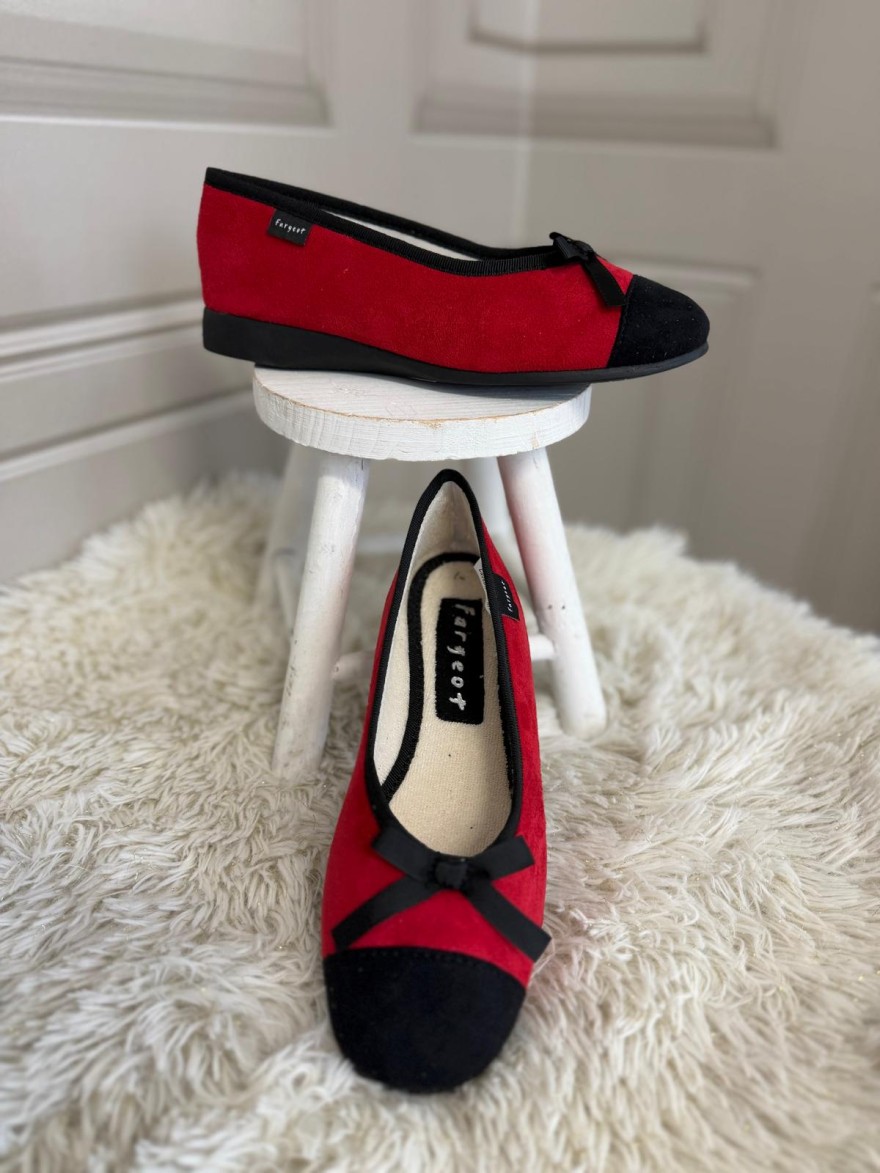 Chausson Ballerine Fargeot Natif Rouge | Marina & Paloma