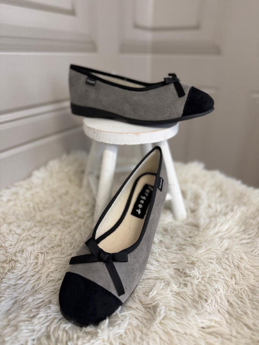 Chausson Ballerine Fargeot Natif Gris | Marina & Paloma