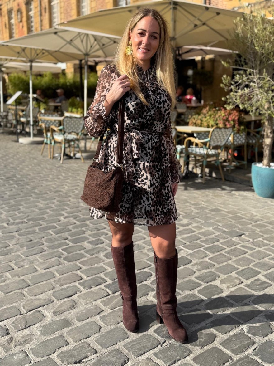Botte Tamaris 25533 Cuir Velours Talon 7 cm | Marina & Paloma