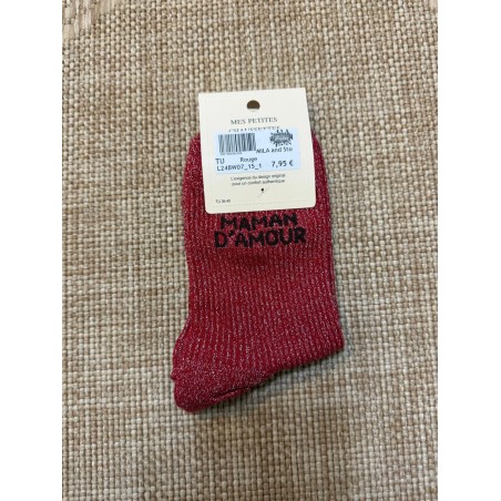 Chaussettes Maman d'Amour Pailletées Femme | Mila and Stories