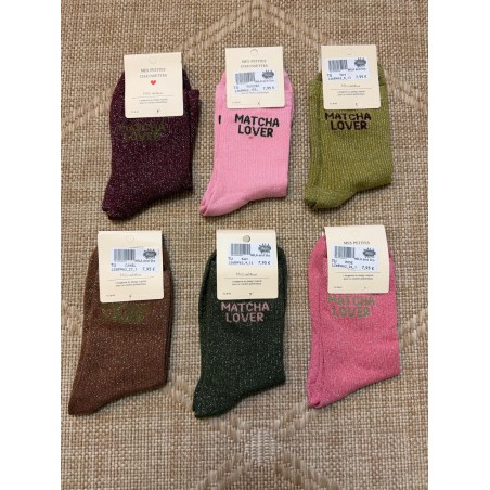 Chaussettes Matcha Lover Pailletées Femme | Mila and Stories