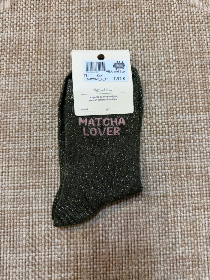 Chaussettes Matcha Lover Pailletées Femme | Mila and Stories