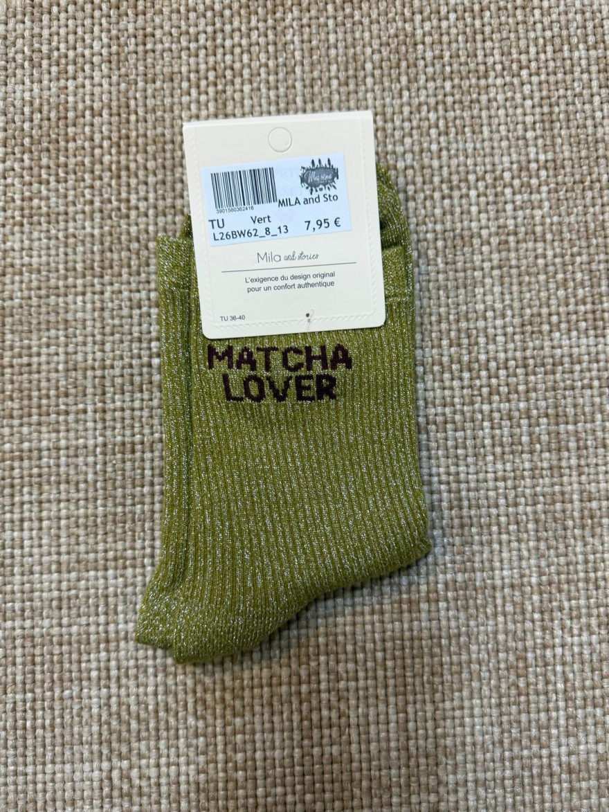 Chaussettes Matcha Lover Pailletées Femme | Mila and Stories