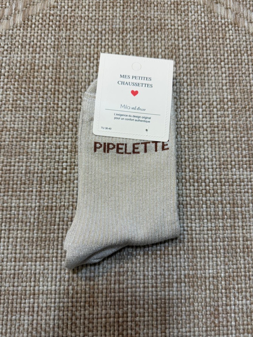 Chaussettes Pipelette Pailletées Femme | Mila and Stories