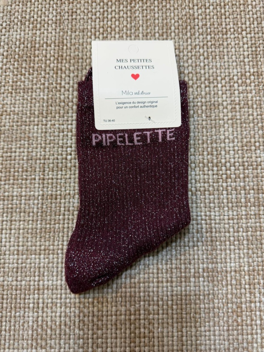 Chaussettes Pipelette Pailletées Femme | Mila and Stories