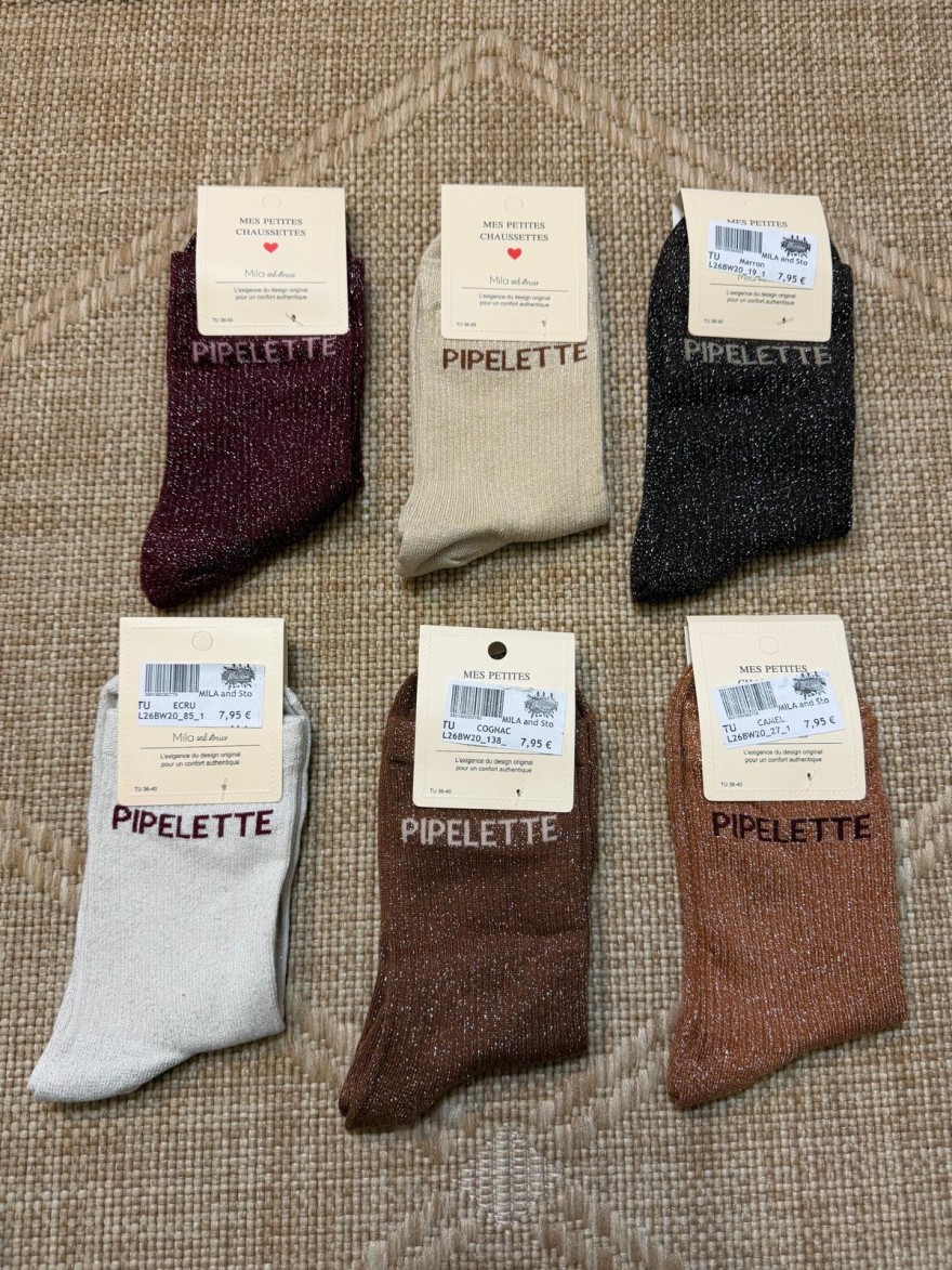 Chaussettes Pipelette Pailletées Femme | Mila and Stories