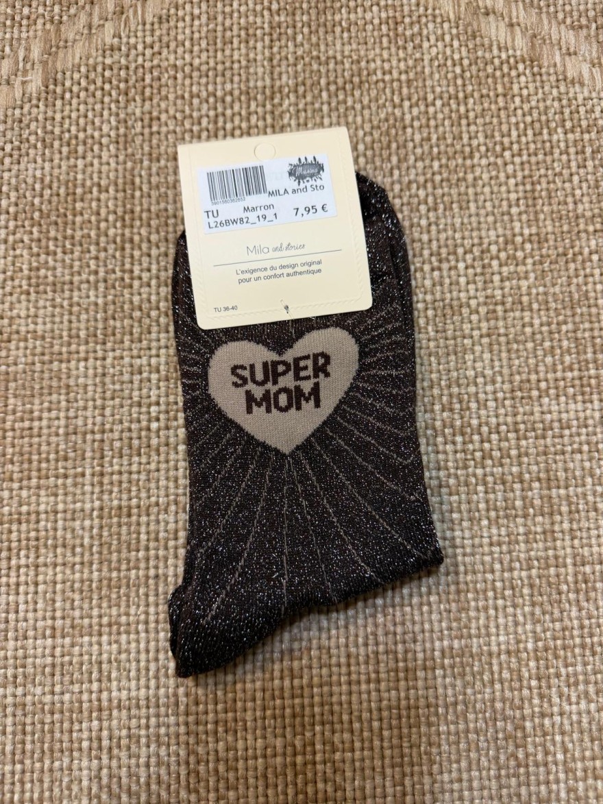 Chaussettes Super Mom Pailletées Femme | Mila and Stories