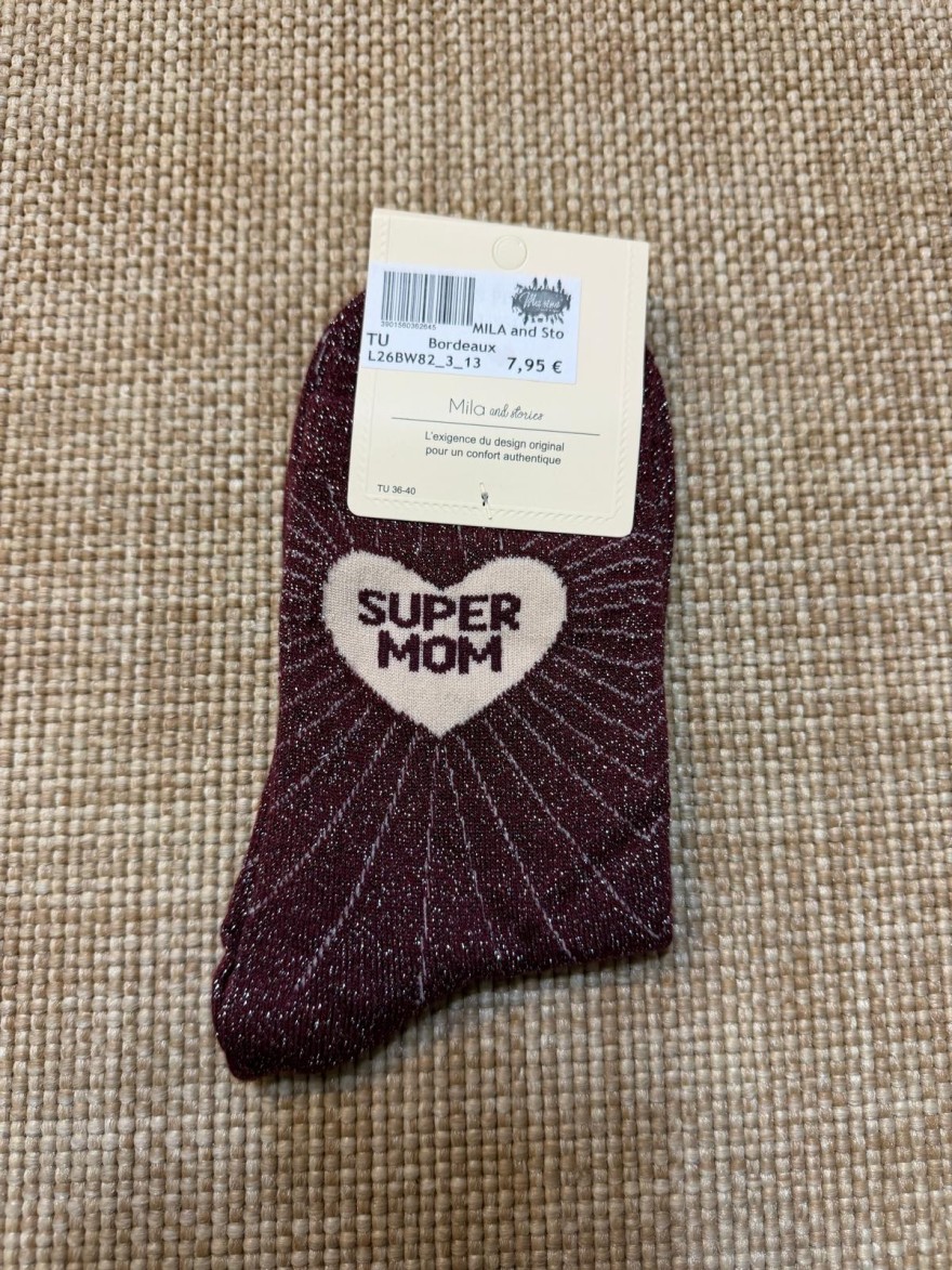 Chaussettes Super Mom Pailletées Femme | Mila and Stories