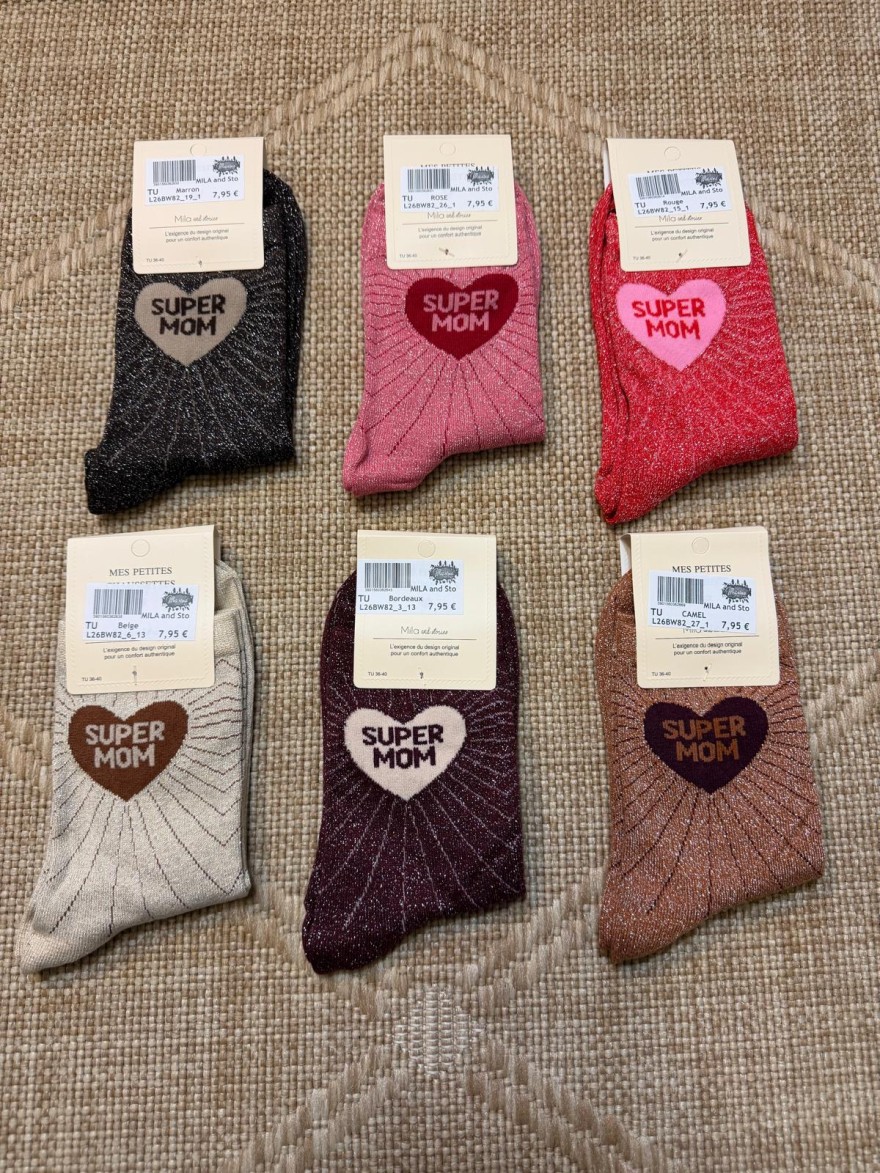 Chaussettes Super Mom Pailletées Femme | Mila and Stories