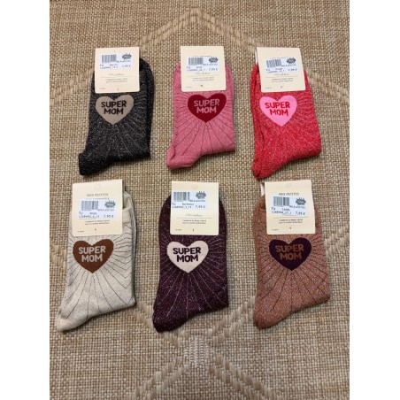 Chaussettes Super Mom Pailletées Femme | Mila and Stories
