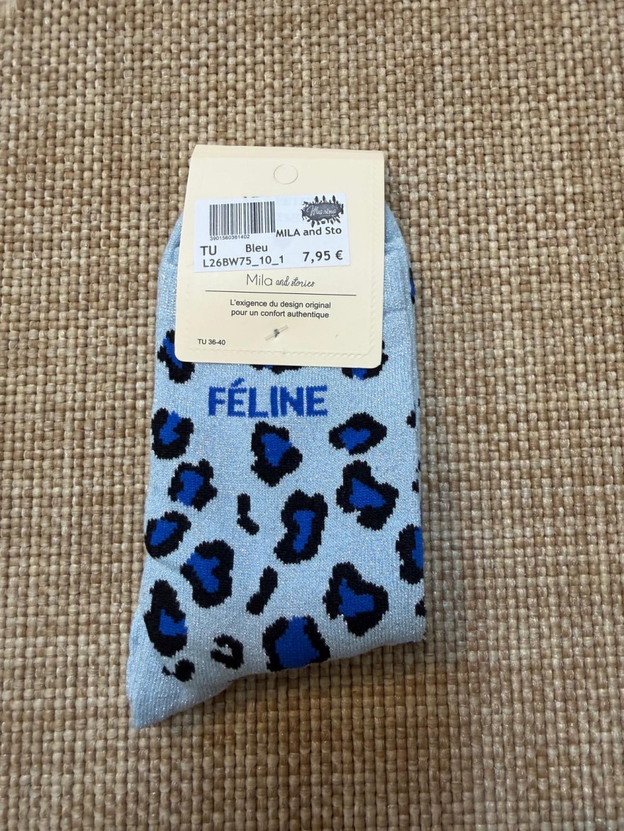 Chaussettes Féline Léopard Pailletées Femme | Mila and Stories