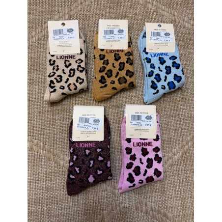 Chaussettes Lionne Léopard Pailletées Femme | Mila and Stories