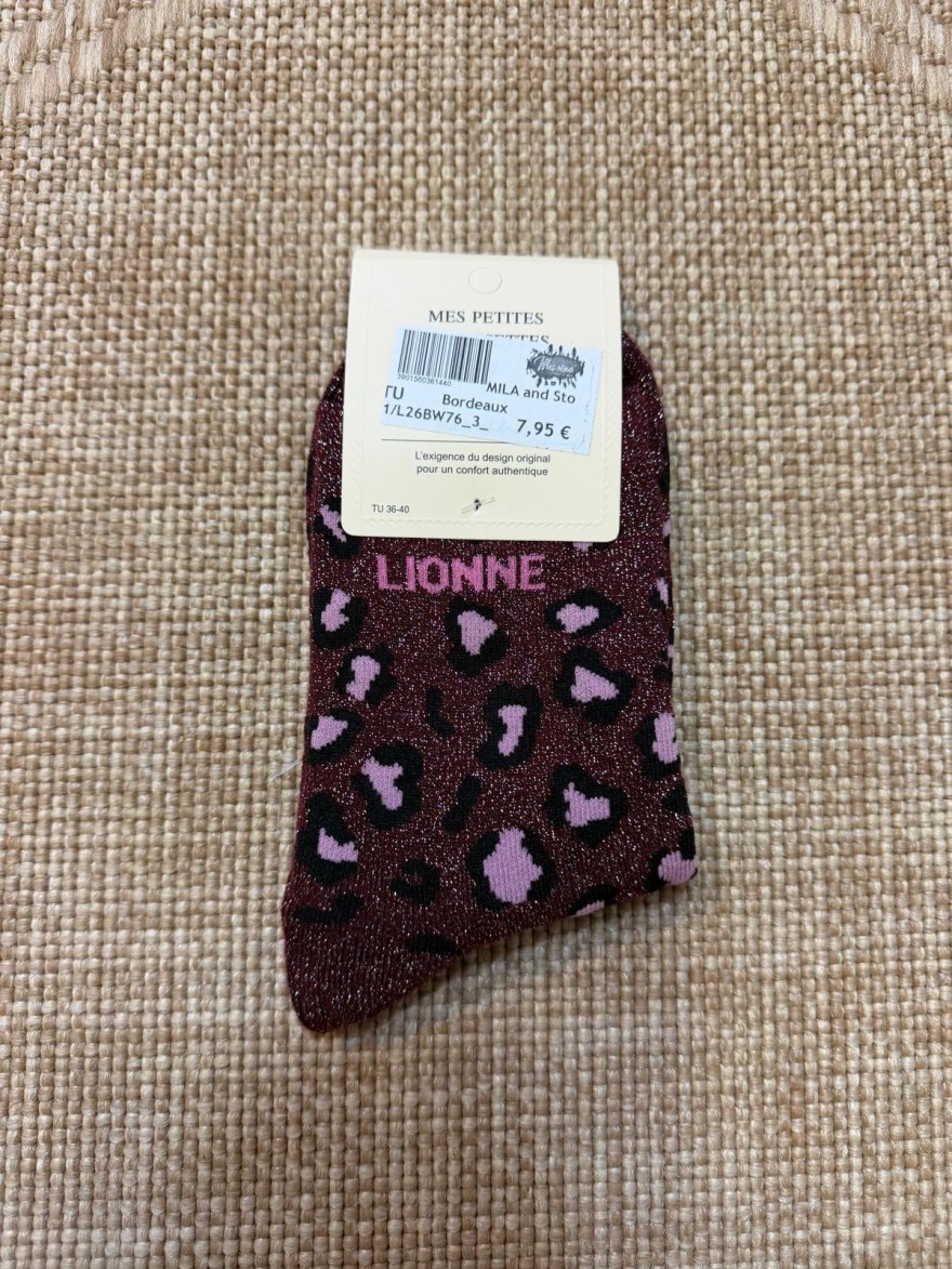Chaussettes Lionne Léopard Pailletées Femme | Mila and Stories