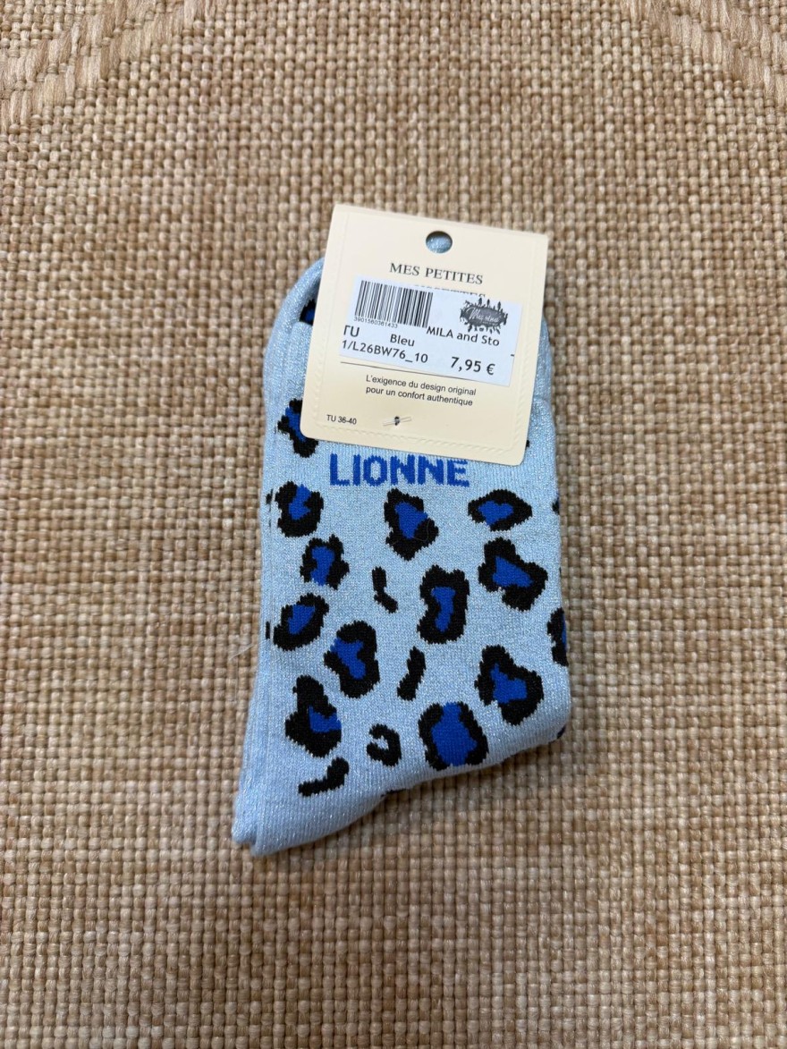 Chaussettes Lionne Léopard Pailletées Femme | Mila and Stories