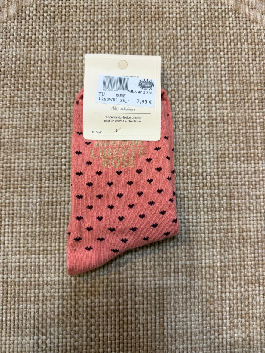 Chaussettes Amour Liberté Rosé Femme | Mila and Stories