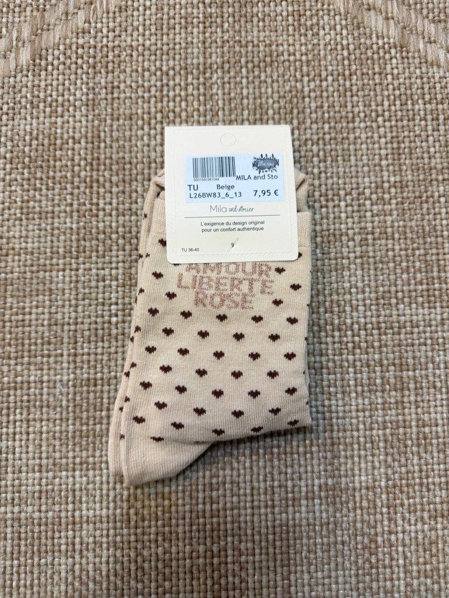 Chaussettes Amour Liberté Rosé Femme | Mila and Stories