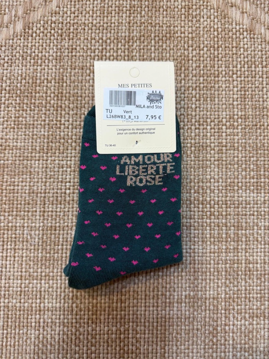 Chaussettes Amour Liberté Rosé Femme | Mila and Stories