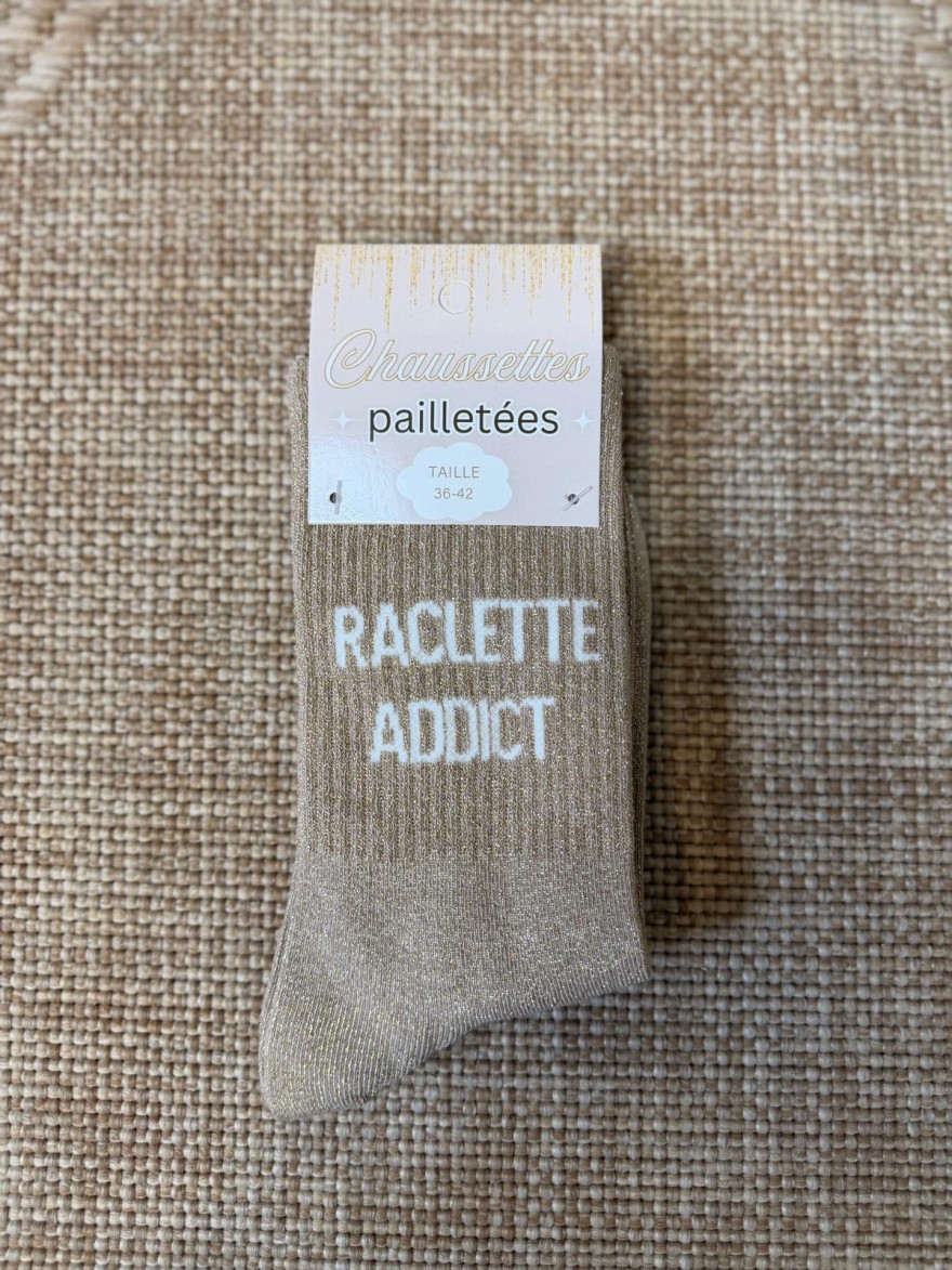 Chaussettes Raclette Addict Pailletées Femme | Marina