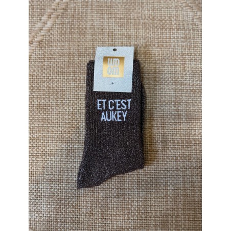 Chaussettes Et C'est Aukey Pailletées Marron Femme | Marina