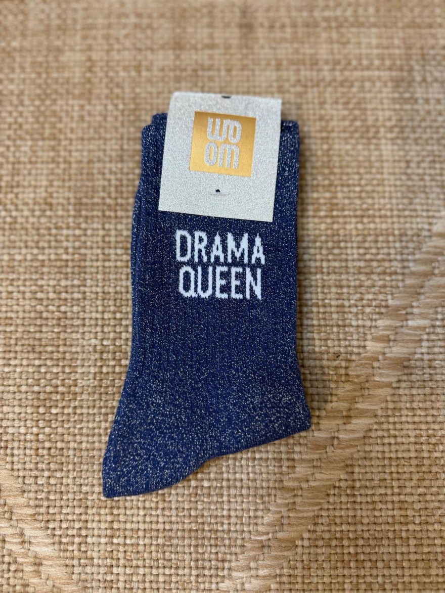 Chaussettes Drama Queen Pailletées Bleues Femme | Marina