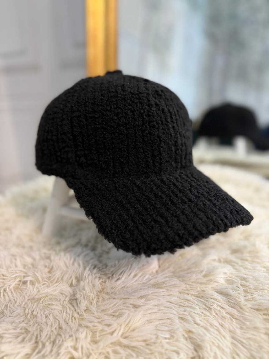 Casquette Femme Noire Effet Bouclette | Marina