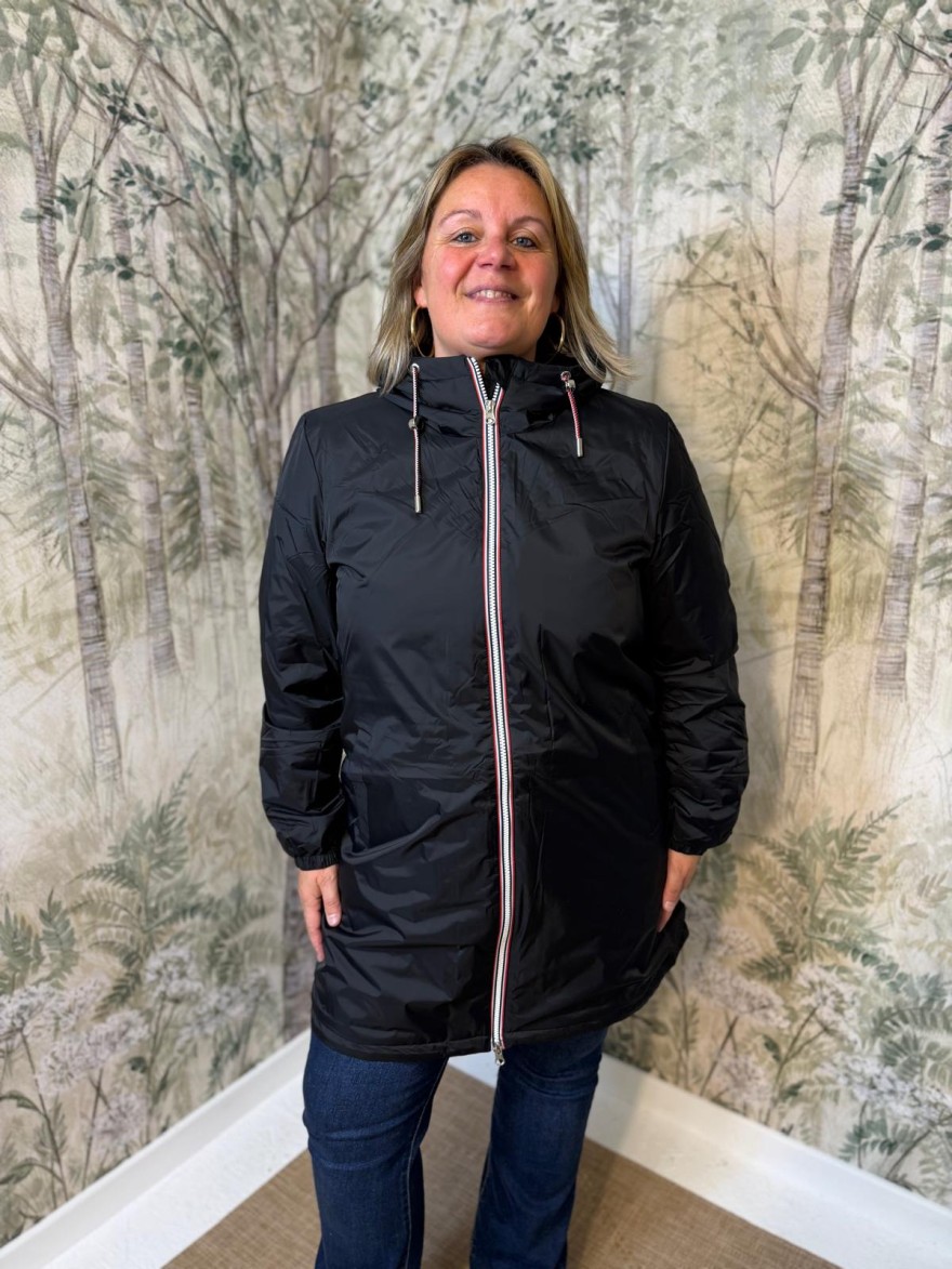 Imperméable Fourré Noir Grande Taille Laura Jo | Marina & Paloma