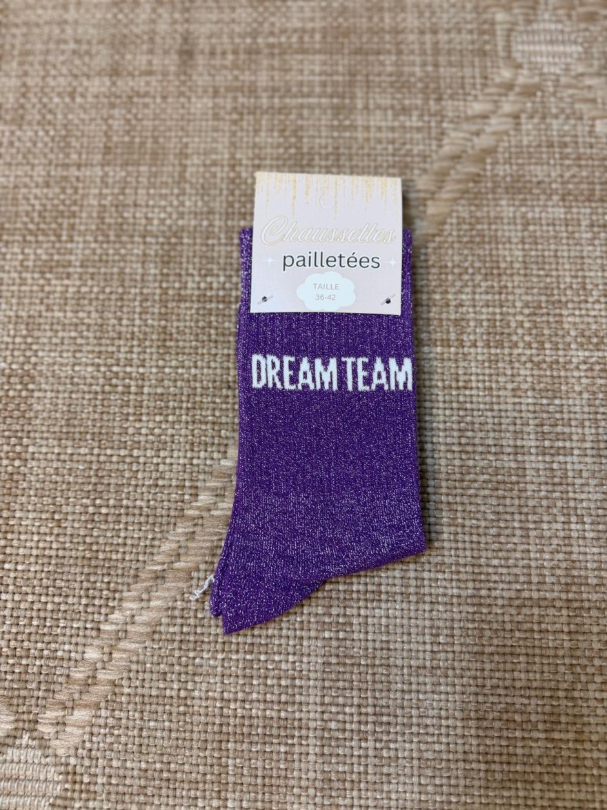 Chaussettes à Paillettes Dream Team Violettes | Marina