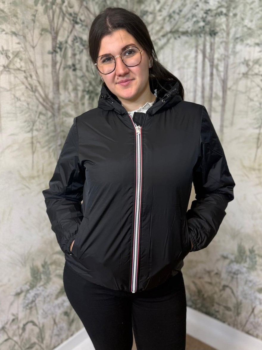 Imperméable Court Fourré Noir Laura Jo | Marina & Paloma