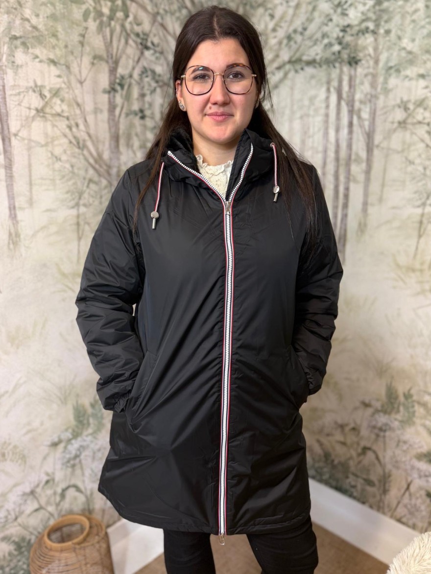 Imperméable Fourré Noir Laura Jo | Marina & Paloma