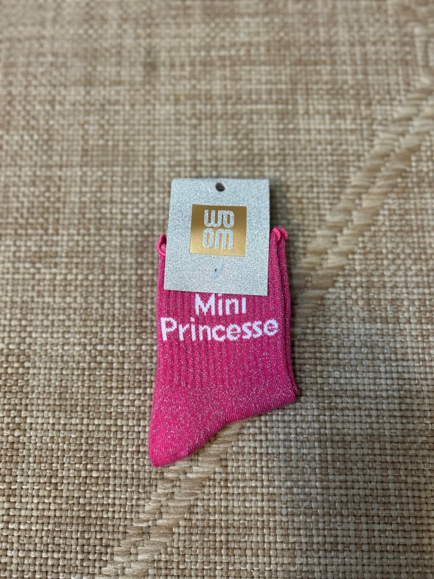 Chaussettes à Paillettes Mini Princesse Roses Petite Taille | Marina