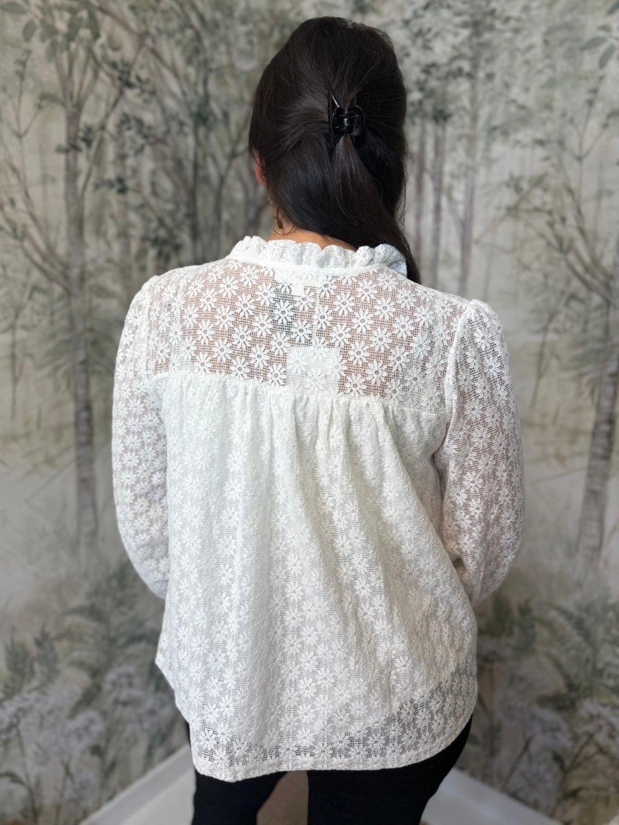 Chemise à Dentelle Vivichy Beige | Marina & Paloma
