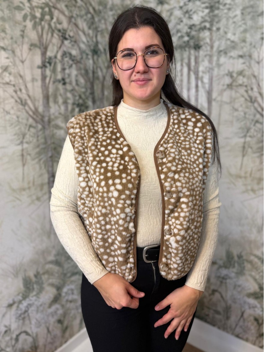 Gilet Sans Manches Bambi Effet Fourrure Kilky | Marina & Paloma