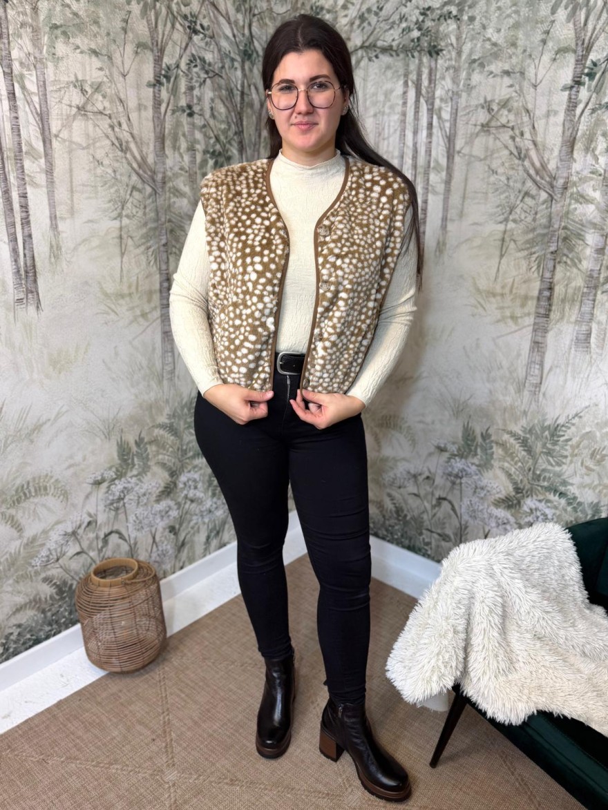 Gilet Sans Manches Bambi Effet Fourrure Kilky | Marina & Paloma