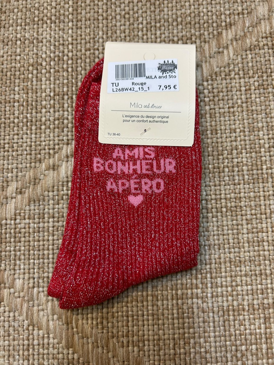 Chaussettes à Paillettes Amis Bonheur Apéro | Mila and Stories