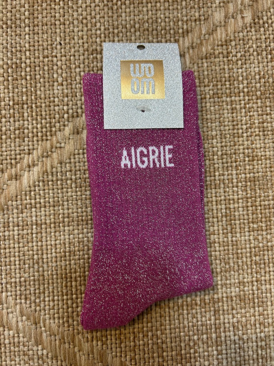 Chaussettes à Paillettes Aigrie Rose Fuchsia | Marina