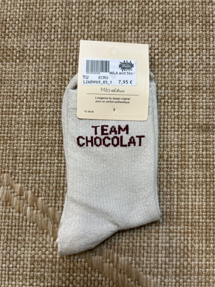 Chaussettes à Paillettes Team Chocolat | Mila and Stories