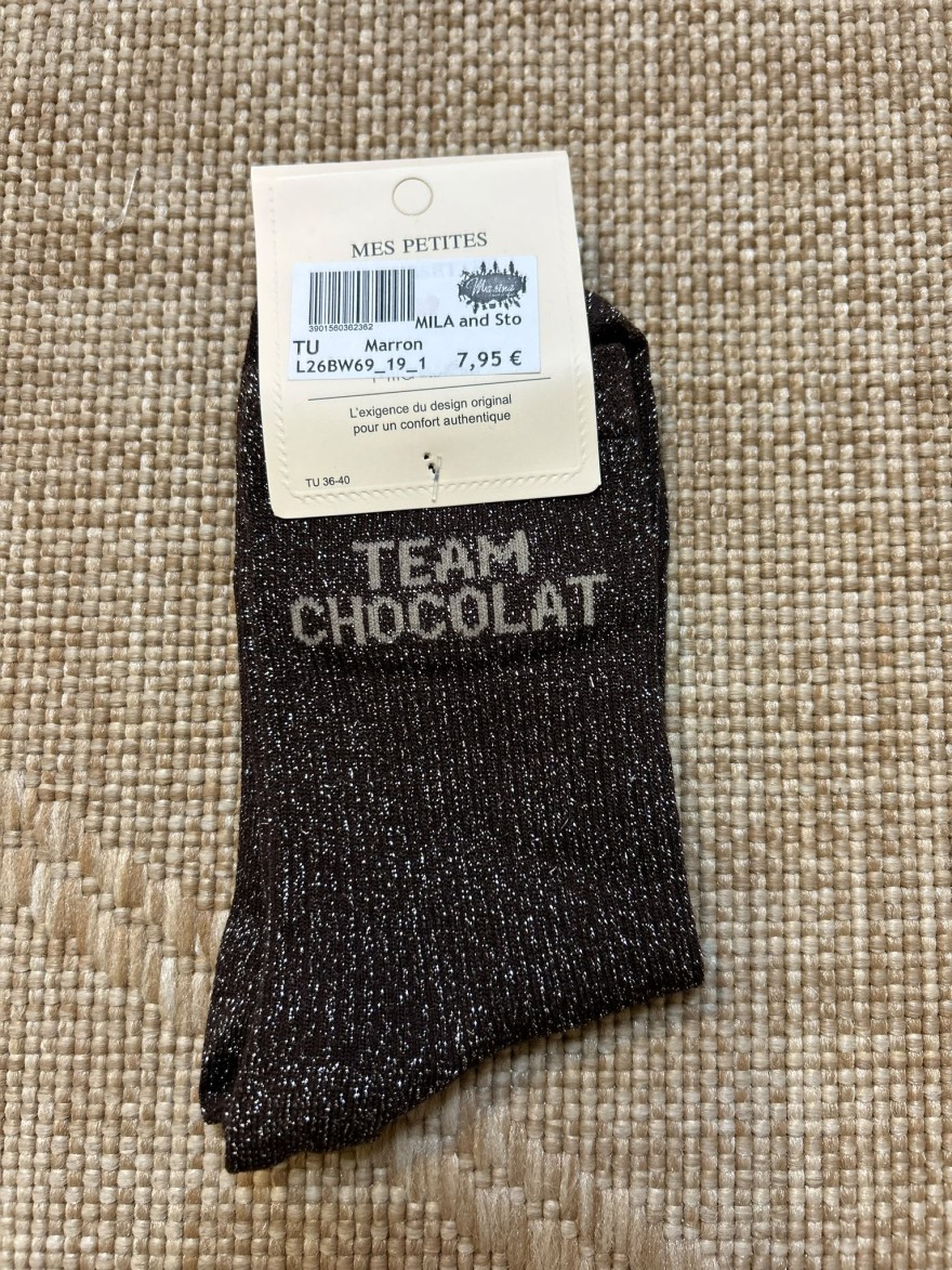 Chaussettes à Paillettes Team Chocolat | Mila and Stories