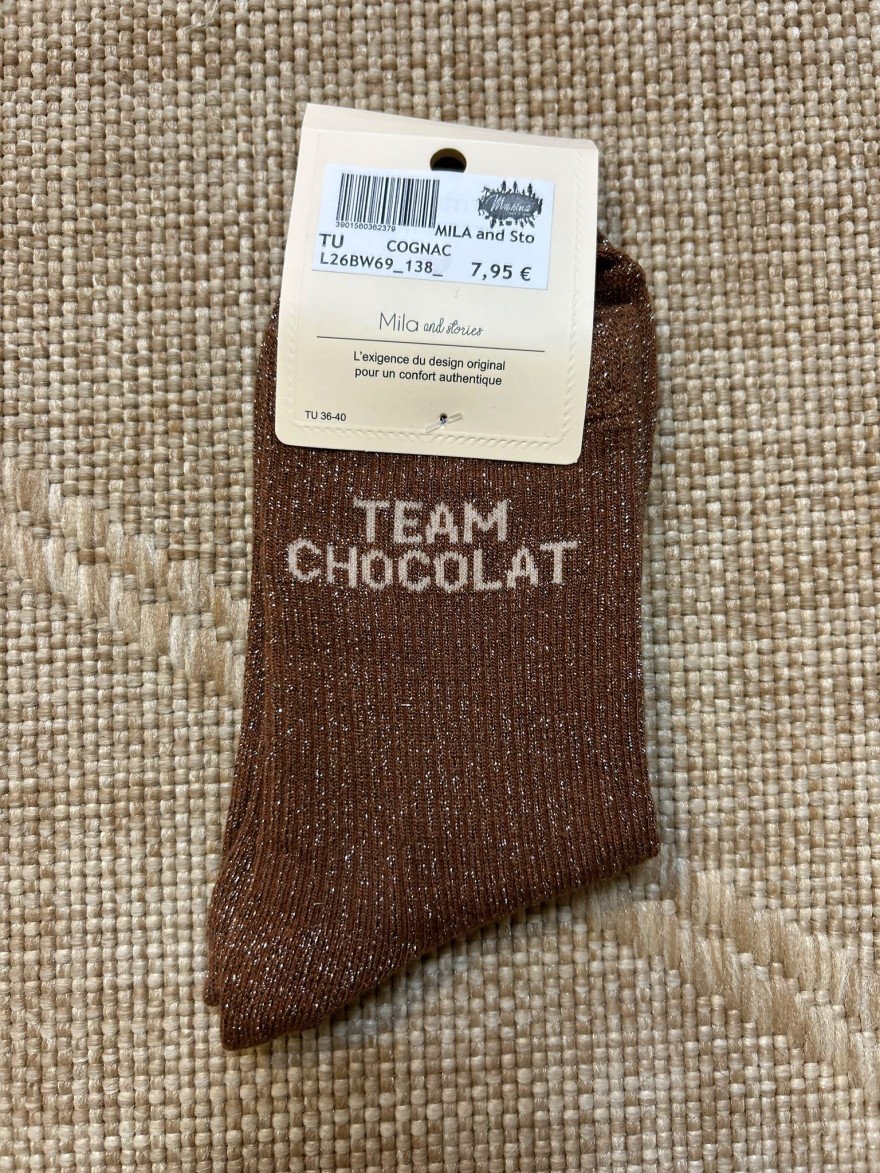 Chaussettes à Paillettes Team Chocolat | Mila and Stories
