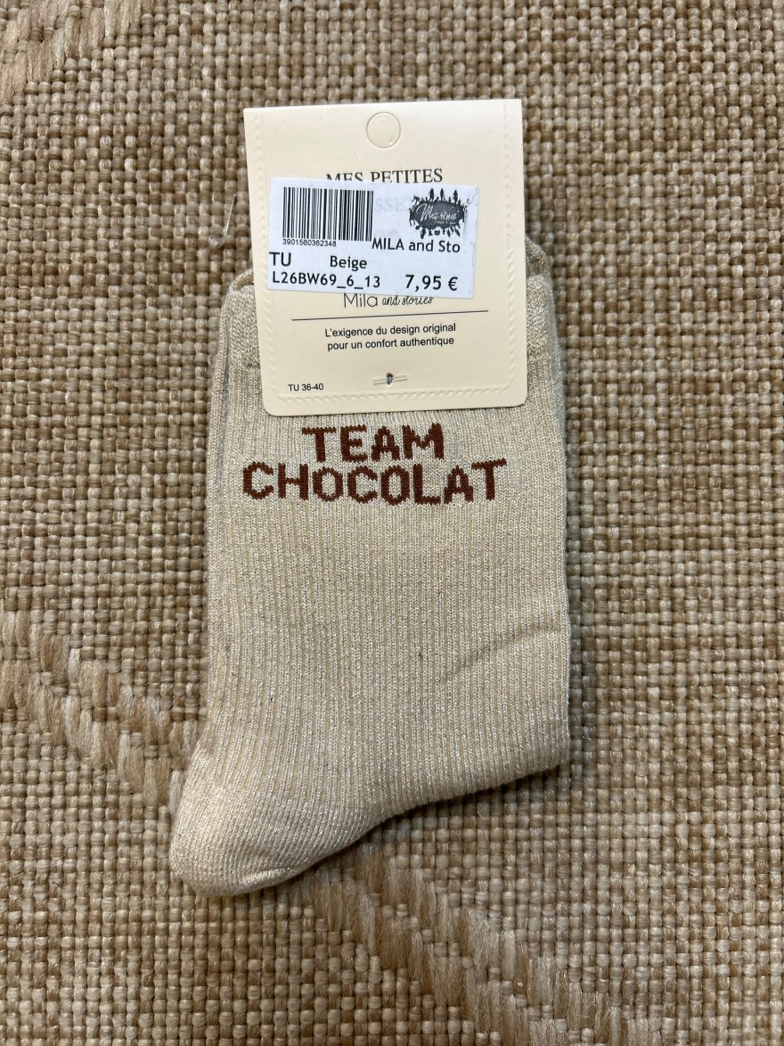 Chaussettes à Paillettes Team Chocolat | Mila and Stories