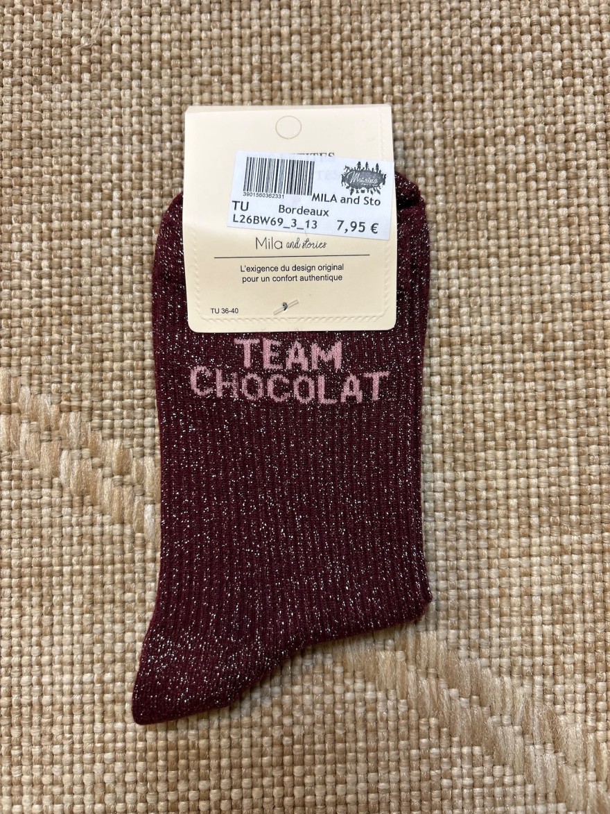 Chaussettes à Paillettes Team Chocolat | Mila and Stories