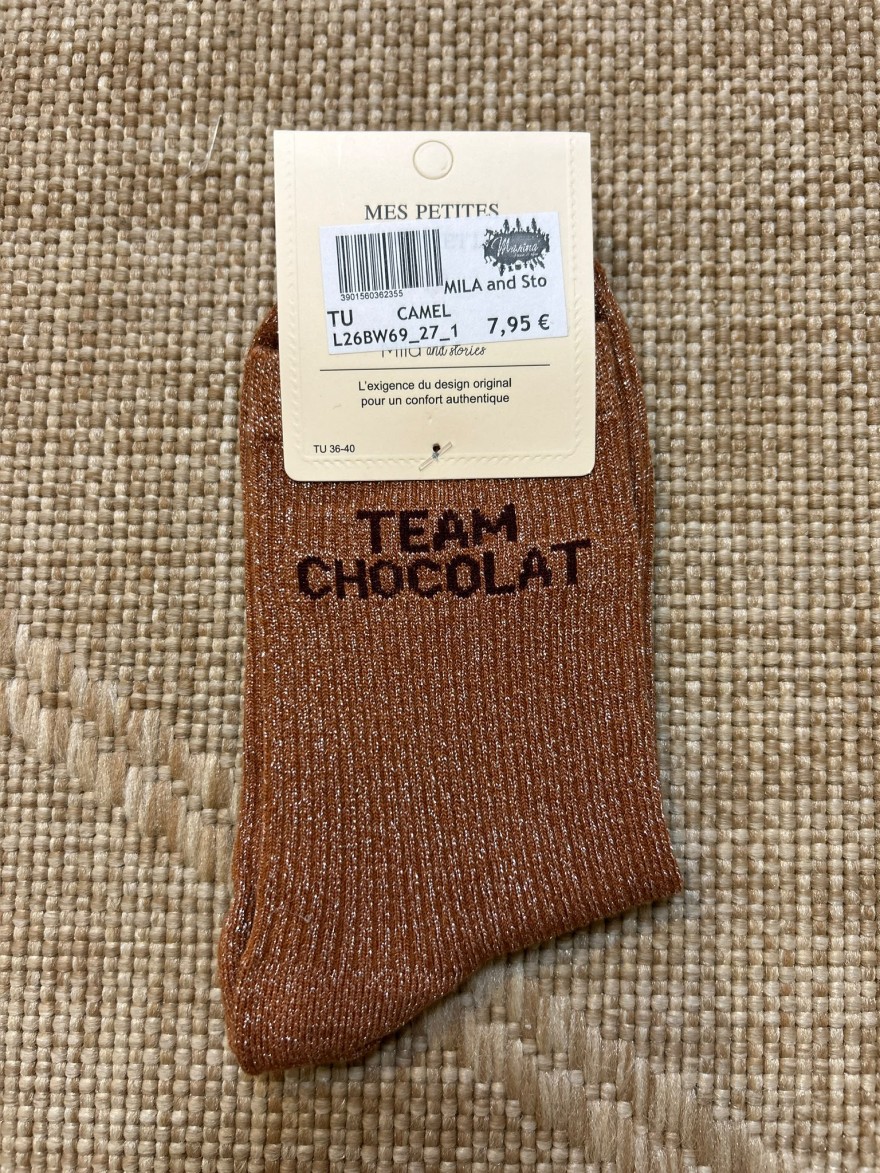 Chaussettes à Paillettes Team Chocolat | Mila and Stories