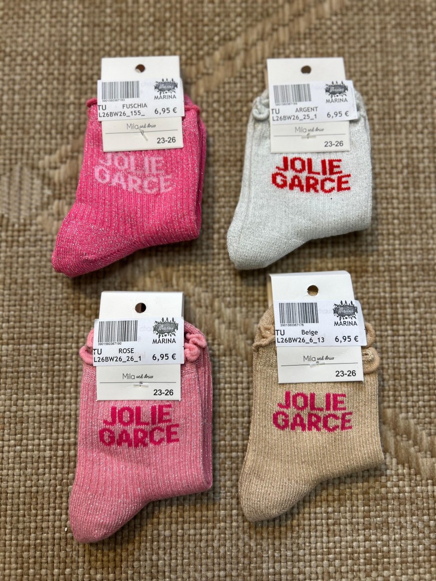 Chaussettes à Paillettes Jolie Garce Enfant | Marina & Paloma