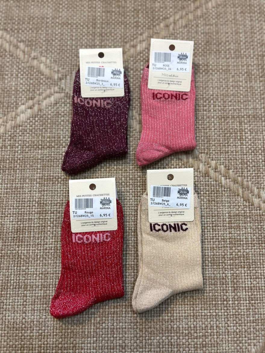 Chaussettes à Paillettes Iconic Enfant | Marina
