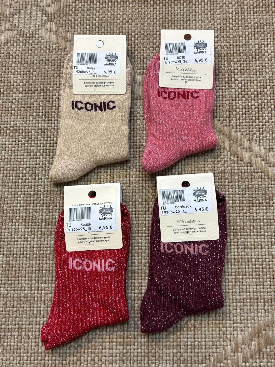 Chaussettes à Paillettes Iconic Enfant | Marina