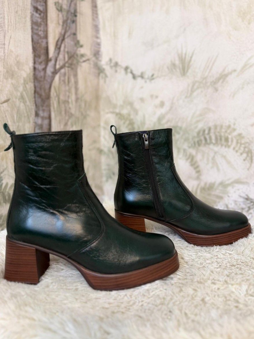 Bottines Plateforme Dorking Cristel D9157 Vertes | Marina & Paloma