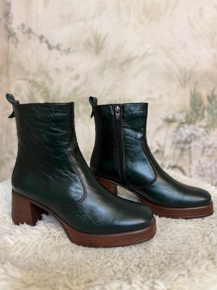 Bottines Plateforme Dorking Cristel D9157 Vertes | Marina & Paloma
