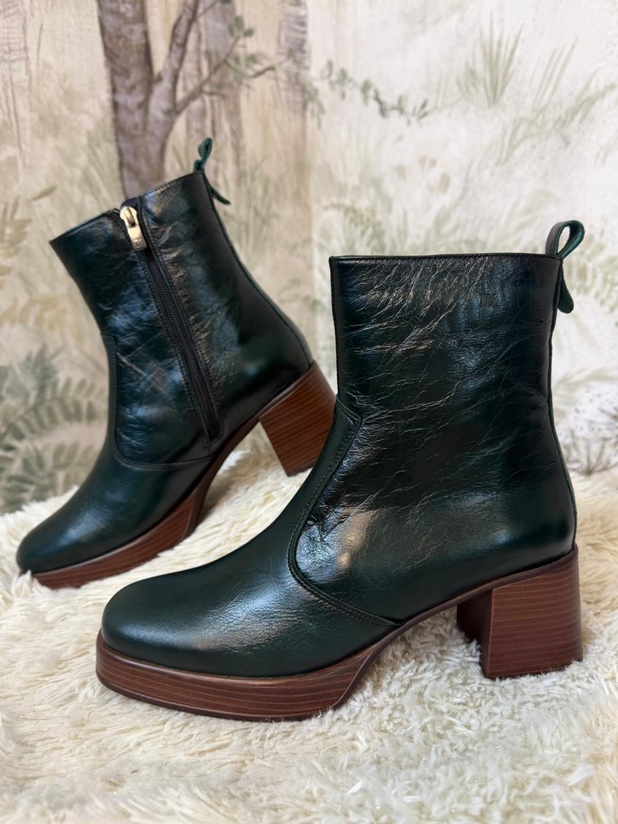 Bottines Plateforme Dorking Cristel D9157 Vertes | Marina & Paloma