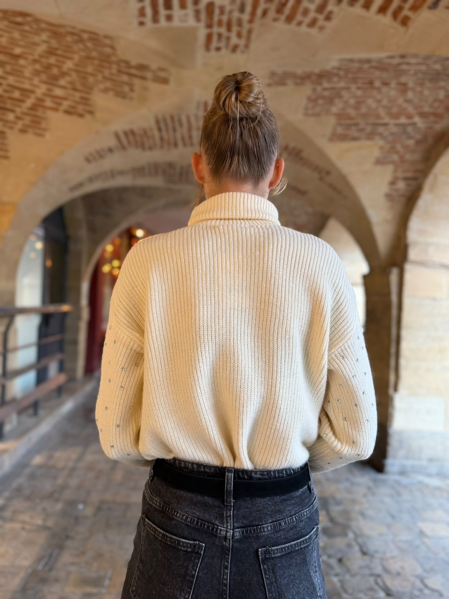 Pull Col Roulé à Strass Kilky | Marina & Paloma