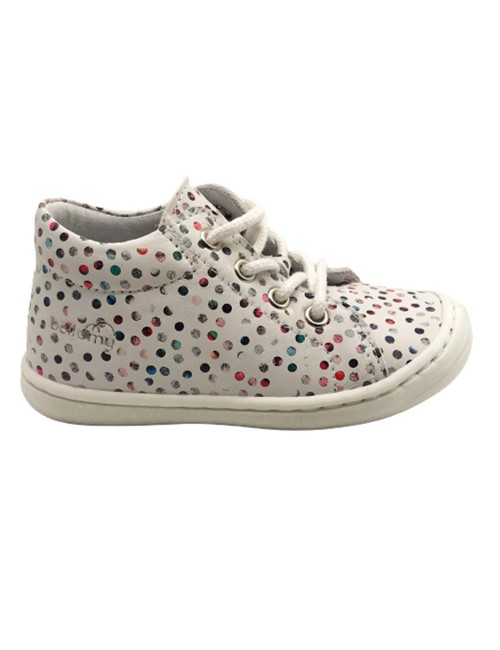 Chaussure Bellamy Princesse Blanche à Pois | Ludique & Confort | Marina & Paloma