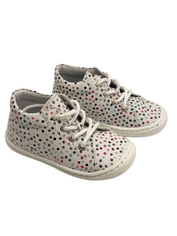 Chaussure Bellamy Princesse Blanche à Pois | Ludique & Confort | Marina & Paloma